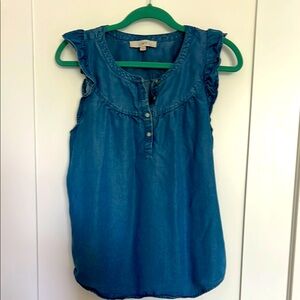 LOFT Women's Denim Sleeveless Top